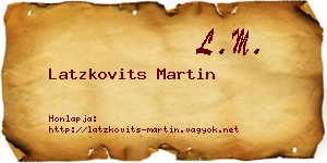 Latzkovits Martin névjegykártya